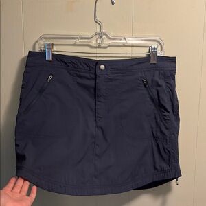 Navy Te Verde Mini Skirt with Zipper Pockets